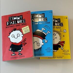 Timmy Failure Kids Book Set - Red, Blue, Yellow